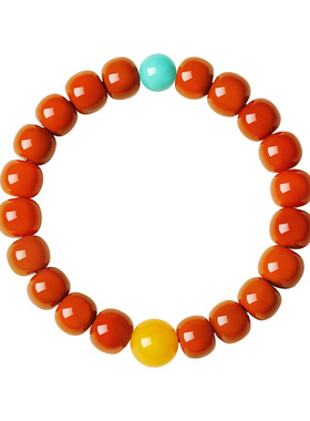 宫里上新南红玛瑙老型珠手链