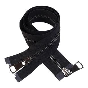 羽绒服双头金属拉链5号高档棉服外套上下开铜齿双向拉锁辅料配件