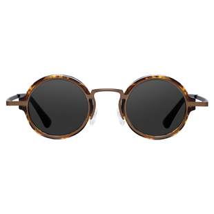 复古玳瑁色小圆框近视墨镜男款可配有度数带男士圆形偏光太阳眼镜