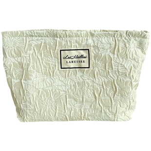 浮雕大花朵化妆包中国风便携护肤品大容量布艺收纳包气质拉链洗漱