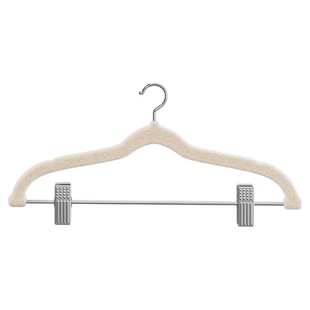 衣架植绒家用挂衣无痕裤架带夹子套装衣裤架子2025新款防滑多功能