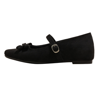 黑色鞋子玛丽珍单鞋女款2026新款春季法式芭蕾小个子内增高鞋女鞋