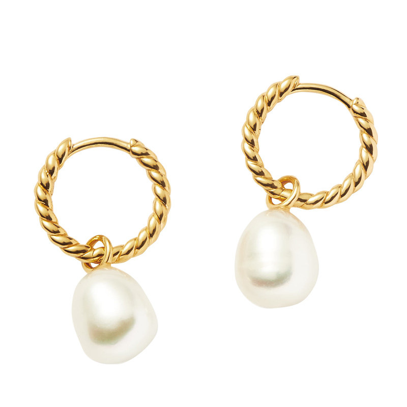 【毛晓彤同款】Missoma珍珠扭结小水滴耳环小众高级感送女友耳饰