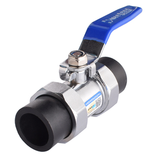 金角 金牛 PE双活接球阀加厚钢体球阀碳素钢耐腐 阀门4分 6分 1寸