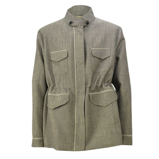 时着LORO真丝羊毛超薄秋旅行者男夹克riri拉链收腰时装外套超限量