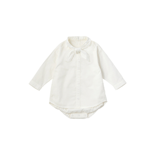 MARLMARL夏婴儿哈衣爬服儿童包屁衣宝宝衬衫领巾连体服bodysuits