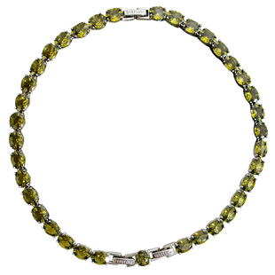 莫奈睡莲/油画色橄榄绿石爆闪choker项链 可拆卸设计项链手链两戴