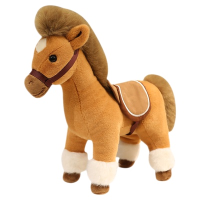 赛马公仔仿真毛绒玩具小马玩偶生肖马年吉祥物儿童布娃娃年会礼品