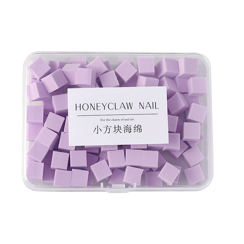 美甲拍拍胶海绵高密度豆腐块粉扑腮红渐变专用抓夹美甲店专用工具