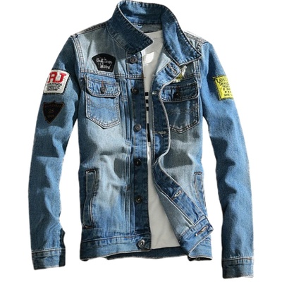 春秋季男士牛仔外套休闲百搭韩版修身款复古牛仔衣帅气夹克男衣潮
