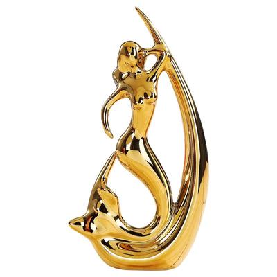 电镀装饰品轻奢风陶瓷酒柜小摆件