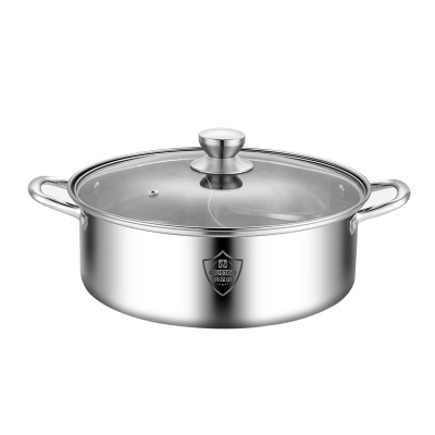 国风厚清汤锅304不锈钢鸳鸯火锅