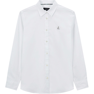 BEANPOLE滨波 女士纯色全棉日常通勤时尚知识分子风直筒长袖衬衫