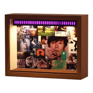 林俊杰周边音乐专辑造景中空相框装饰小摆件桌面卧室灯光摆台礼物