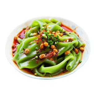 贵州【抹茶凉卷粉】开袋即食凉米皮清香铜仁特产抹茶味免煮速食