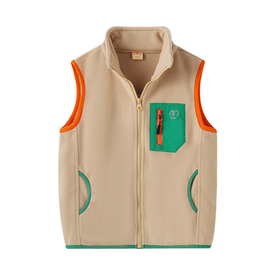 meetingjoy男女童摇粒绒马甲春款