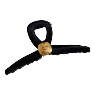 黑色金标抓夹秋冬大号发夹女2025新款后脑勺高级感鲨鱼夹发抓头饰