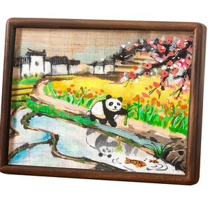 【重庆非遗】荣昌夏布绘手绘画相框摆件节日礼物四川装饰画伴手礼