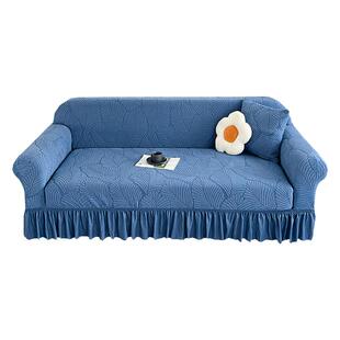 沙发罩全包2026新款防尘保护套弹力三人直排一字型沙发防猫抓盖布