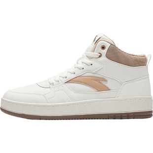 安踏元年丨经典高帮皮面板鞋女鞋2025冬季新款百搭潮流滑板运动鞋