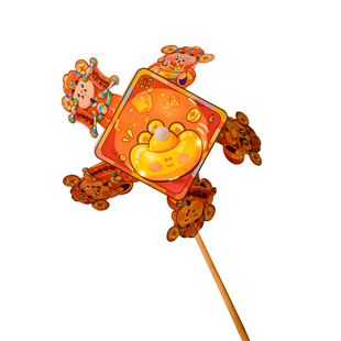 2026新年灯笼幼儿园儿童手提发光旋转风车花灯春节元宵节手工diy