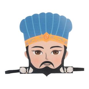 儿童三国演义卡通讲故事头饰道具桃园三结义舞台剧玩具诸葛亮刘备