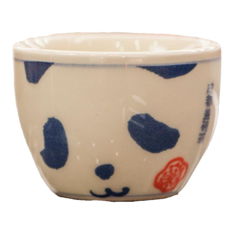 子乐宅 成都特色可爱小巧草木灰釉熊猫创意主人杯品茗杯饮茶杯