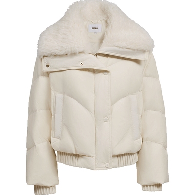 ONLY双向拉链90白鸭绒羽绒服