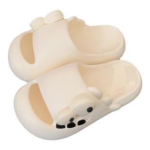 大眼睛恐龙男童女童夏季拖鞋儿童时尚居家搞怪卡通亲子一字凉拖鞋