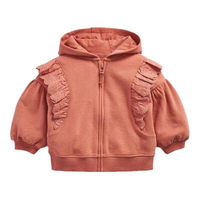 英国next童装薄绒春秋连帽卫衣