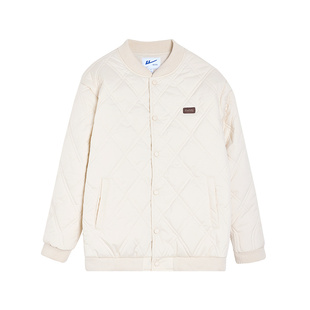 回力羽绒棉服女2024新款冬季短款小个子棉袄菱格棉衣轻薄夹棉外套