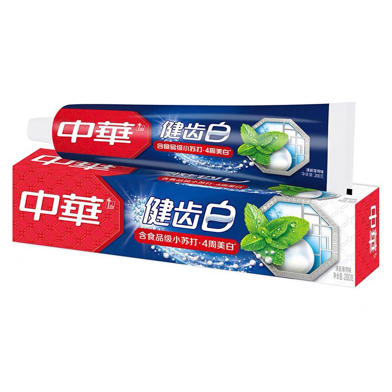 去黄去口臭美白牙膏中华健齿白