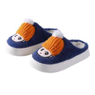 回力亲子棉拖鞋秋冬季室内家居家用宝宝儿童保暖毛绒防滑情侣棉鞋