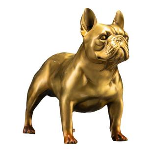 《法斗萌犬》铜金岁月法斗犬黄铜狗摆件工艺品铜器客厅办公室装饰