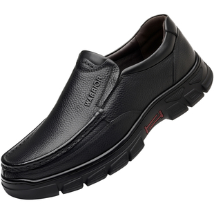 回力皮鞋男款冬季真皮男士厚底耐磨休闲皮鞋加绒防滑软底爸爸鞋子