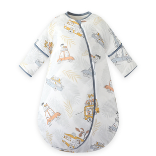 Griny婴儿睡袋秋冬款恒温儿童防踢被一体式新生儿防惊跳宝宝睡袋