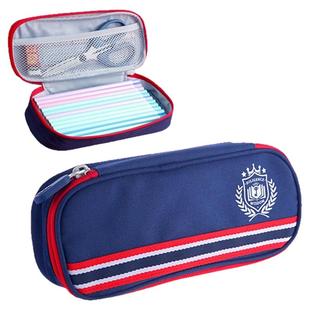 晨光文具英伦风笔袋男孩子小学生文具盒2024新款男孩款女童一年级文具袋收纳袋铅笔盒大容量初中学生用帆布