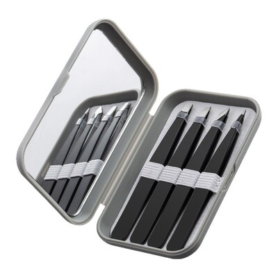 镊子高精密拔胡子神器带镜子