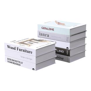 简约现代轻奢风仿真书假书摆件办公室桌面书柜创意装饰品书本模型