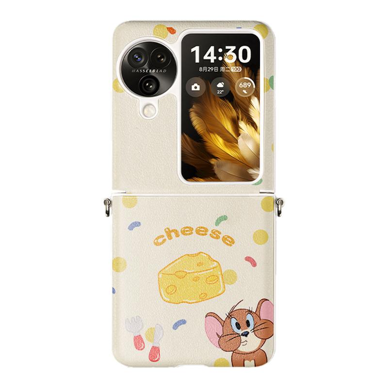 波点奶酪芝士适用于oppofindn3flip手机壳折叠屏pocket2保护套magicv带挂绳Mix手提防盗zflip