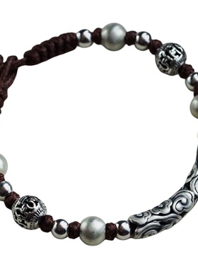 足银祥云手链男女手绳马年礼物