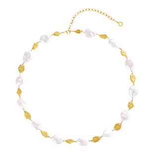 OOAK流金系列油画肌理沙砾珍珠手链原创设计毛衣链