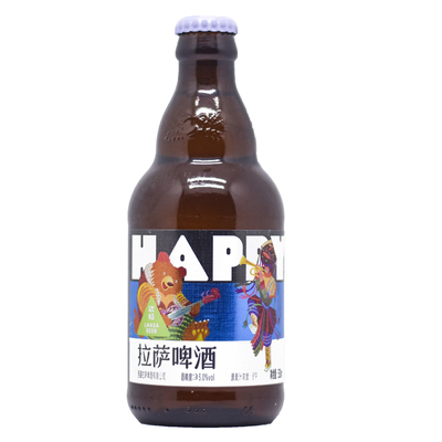 拉萨啤酒欢畅 西藏拉萨生产330ml瓶装 西藏特产啤酒