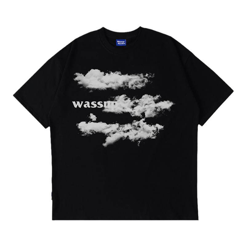 天空云朵短袖t恤男WASSUPHEODS
