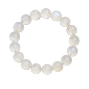 玻璃体天然蓝月光石手链收藏级白月光粉月光冰种蓝光清透奶油体