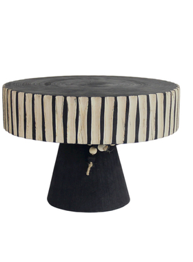 中古侘寂风木质雕刻水果托盘摆件