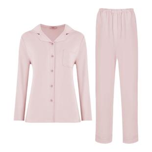 博尼棉质睡衣套装女秋冬情侣女士家居服居家服粉色长袖新款休闲
