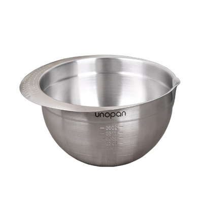 三能屋诺打蛋盆加深搅拌盆料理盆不锈钢1升2升3.5升带刻度UN30003