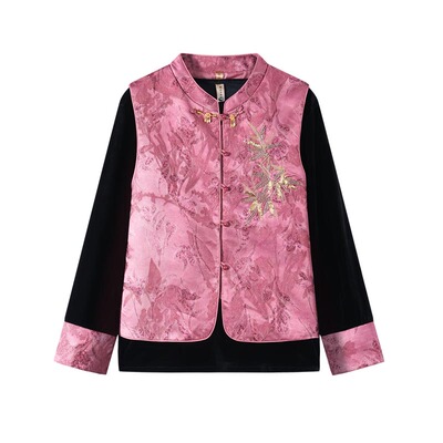 新中式风妈妈春装气质马甲三件套2026新款中老年女装金丝绒套装