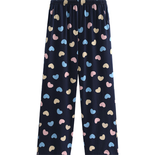 芬腾睡裤女士春夏季纯棉居家长裤大码休闲可外穿春天家居服单裤女